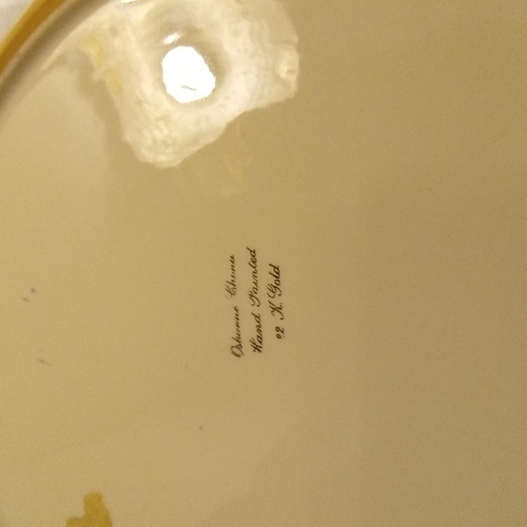 Osborne China Plate 22K Gold Thames Victorian Couple - Picture 3 of 3